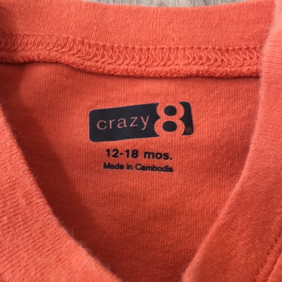 Crazy 8 orange skeleton t-shirt 12-18 months - Picture 3 of 3
